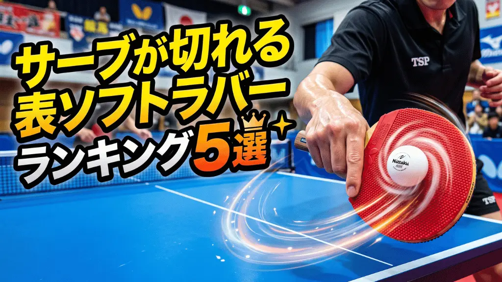 サーブが切れる表ソフトラバーランキング5選！