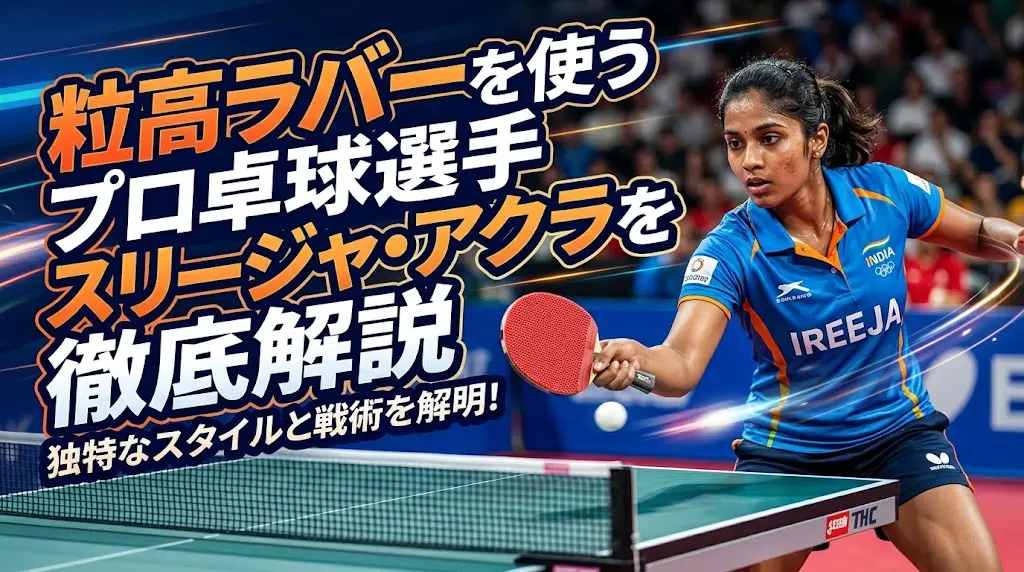 粒高ラバーを使うプロ卓球選手スリージャ・アクラを徹底解説！