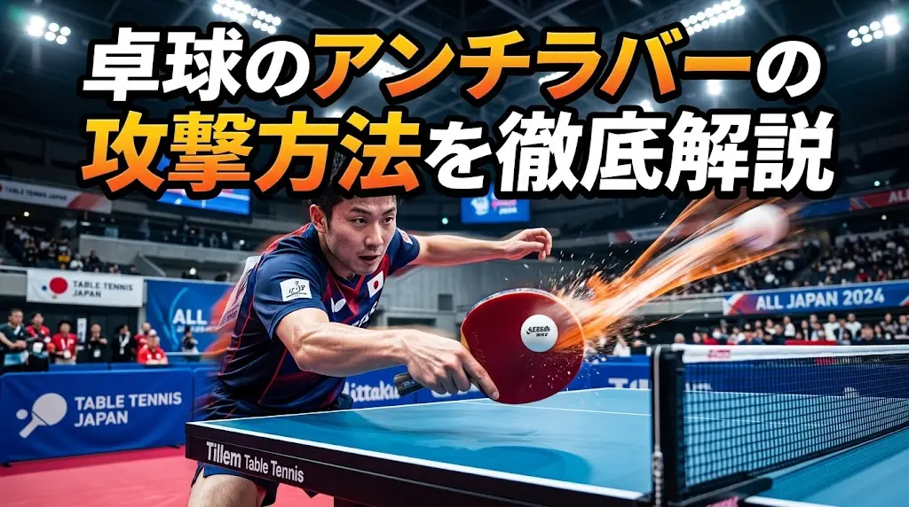 卓球のアンチラバーの攻撃方法を徹底解説!