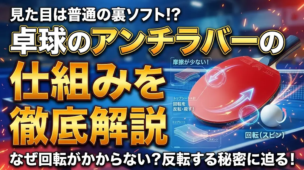 卓球のアンチラバーの仕組みを徹底解説!