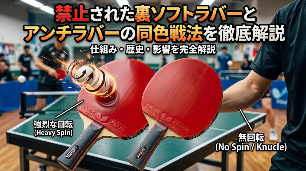 禁止された裏ソフトラバーとアンチラバーの同色戦法を徹底解説!