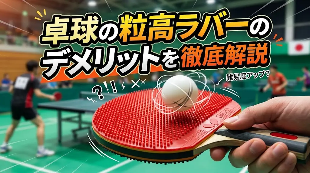 卓球の粒高ラバーのデメリットを徹底解説!
