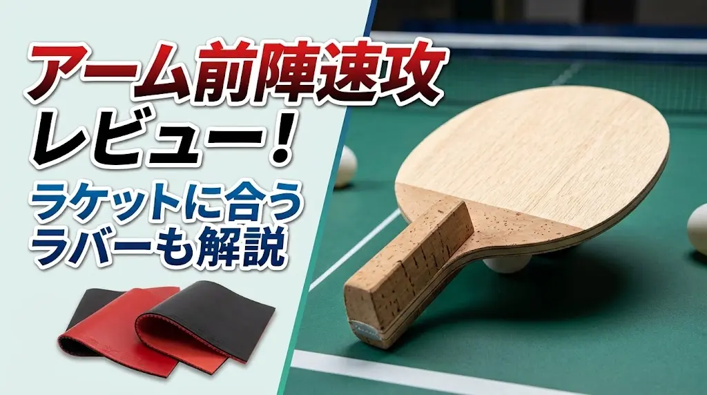 アーム前陣速攻レビュー!ラケットに合うラバーも解説!