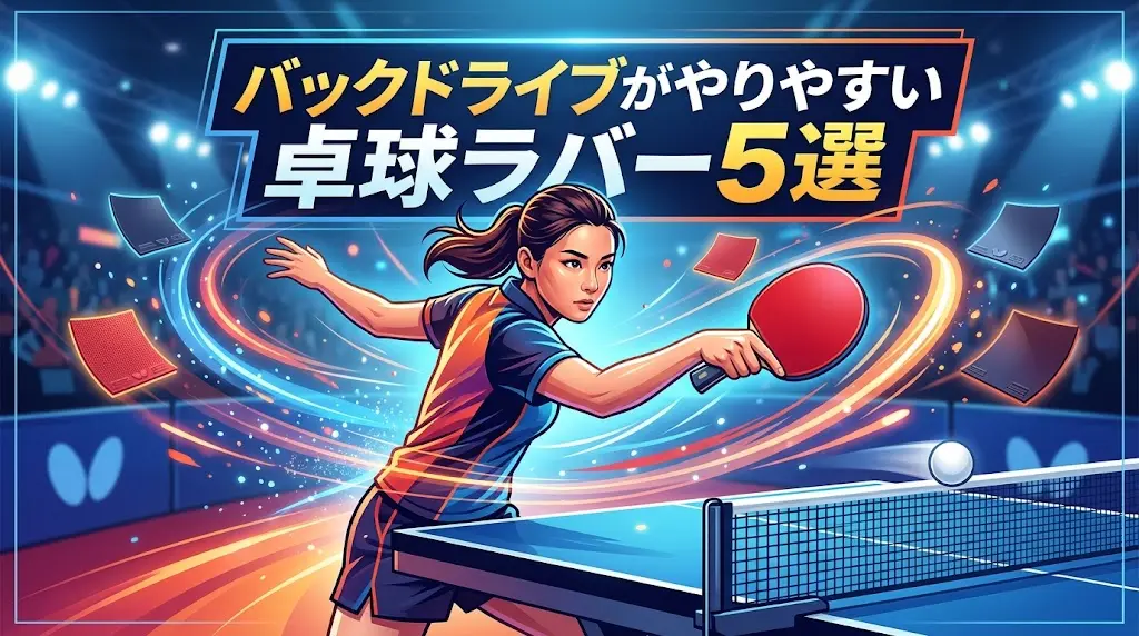 バックドライブがやりやすい卓球ラバー5選！