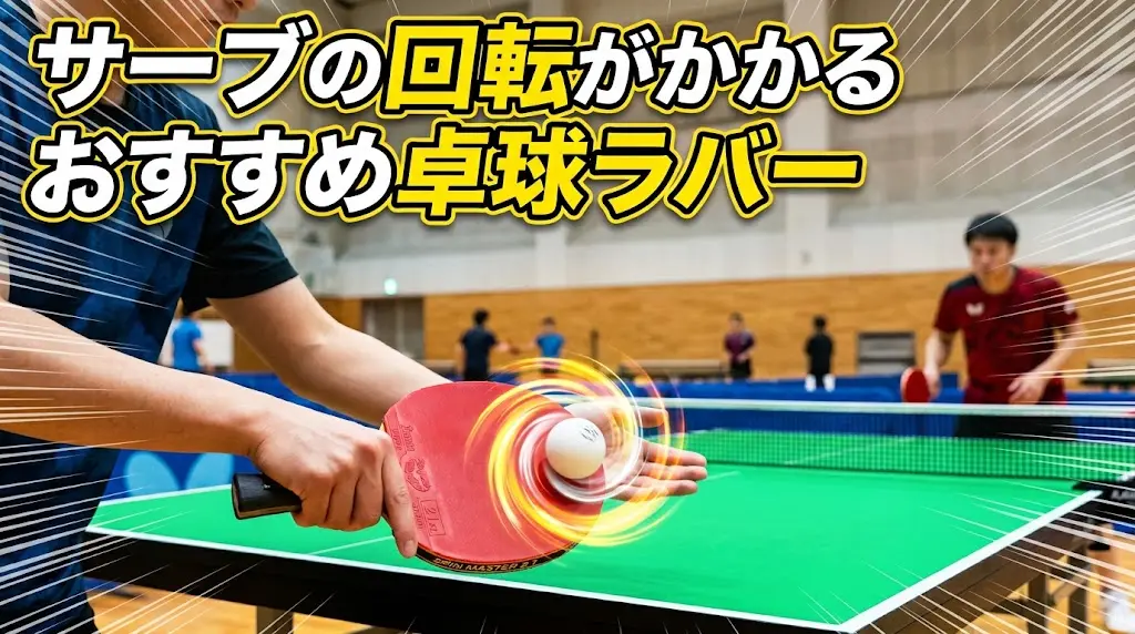 サーブの回転がかかるおすすめ卓球ラバー5選!