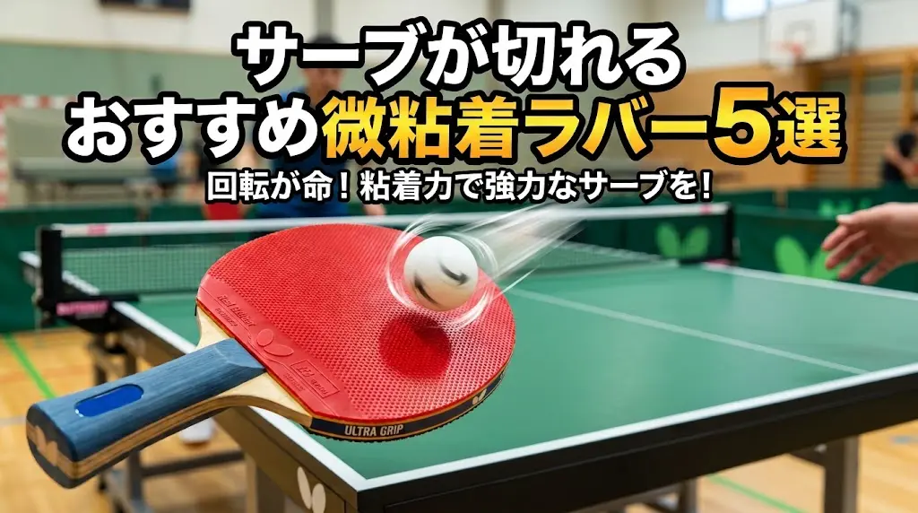 サーブが切れるおすすめ微粘着ラバー5選!