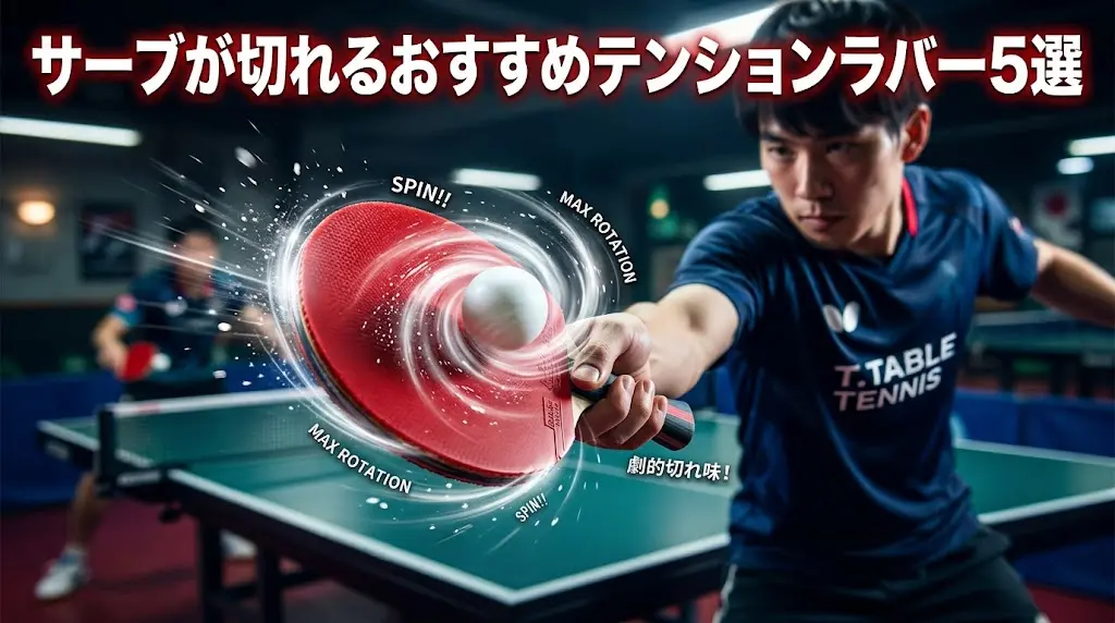 サーブが切れるおすすめテンションラバー5選!