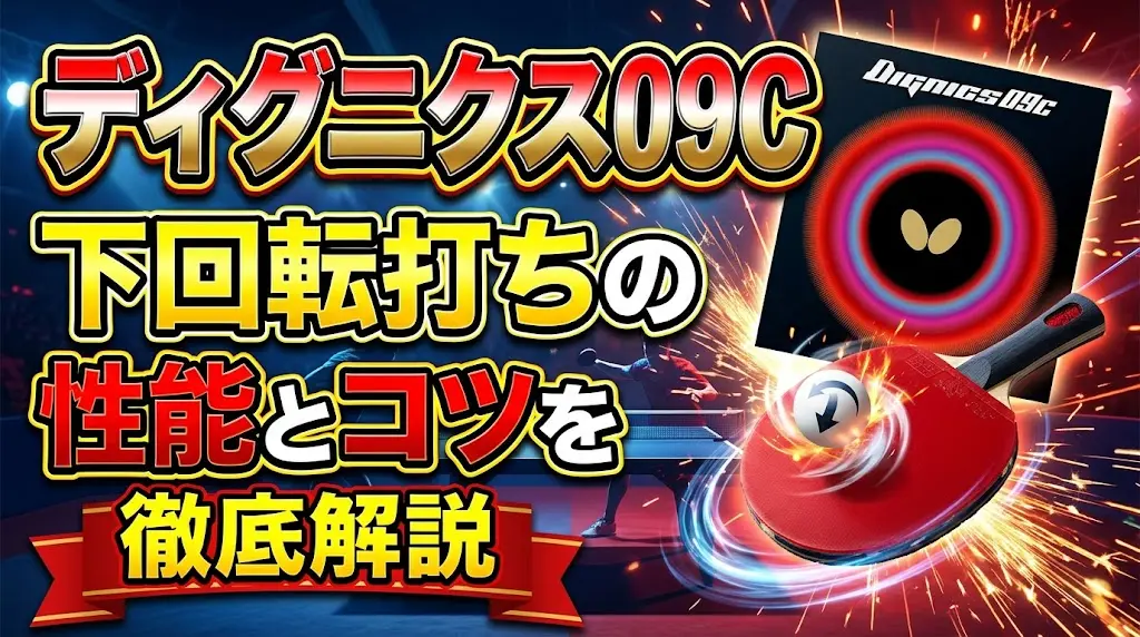 ディグニクス09Cの下回転打ちの性能とコツを徹底解説！