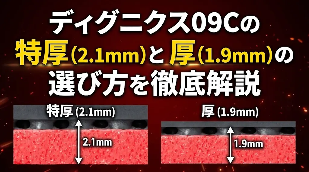 ディグニクス09Cの特厚（2.1mm）と厚（1.9mm）の選び方を徹底解説！