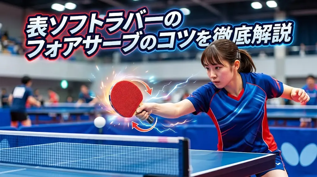 表ソフトラバーのフォアサーブのコツを徹底解説!