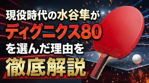 現役時代の水谷隼がディグニクス80を選んだ理由を徹底解説！