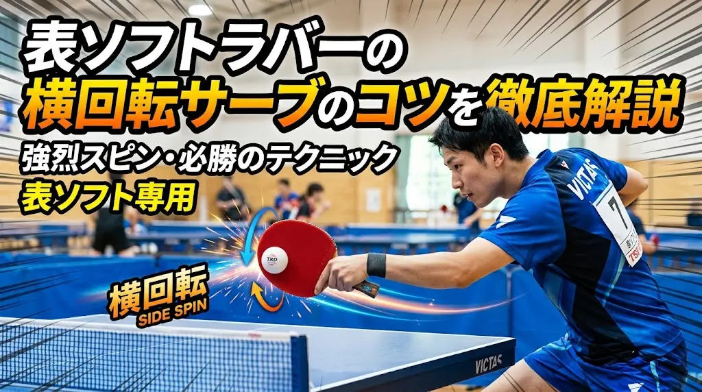 表ソフトラバーの横回転サーブのコツを徹底解説!