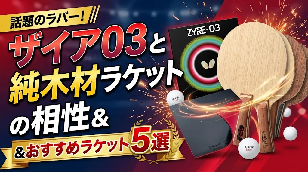 ザイア03と純木材ラケットの相性とおすすめラケット5選！